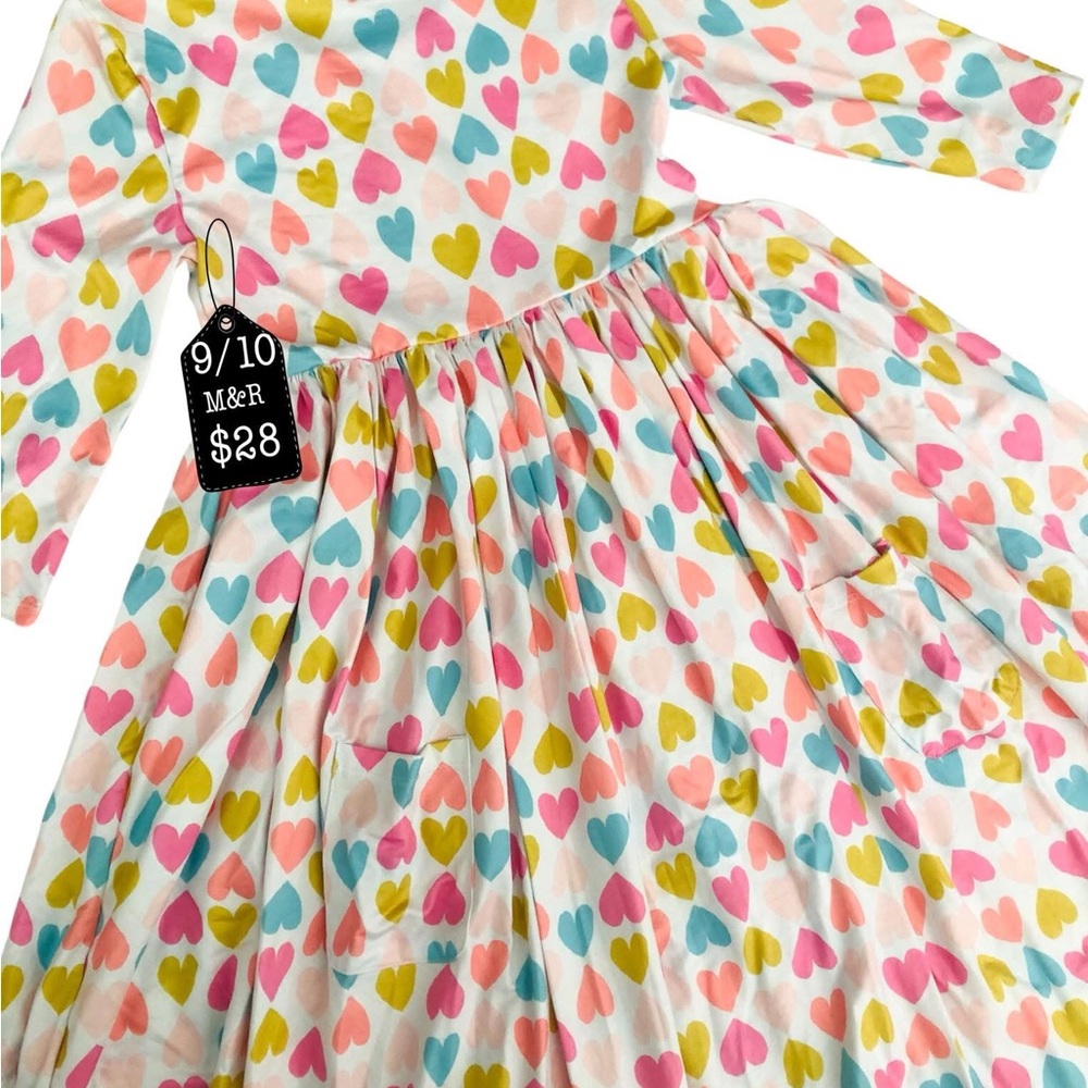 Colorful Heart Pattern Dress